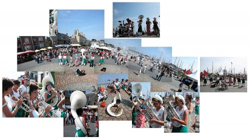 La fanfare Brass Bouillonnes à Paimpol pour les Chants de marins