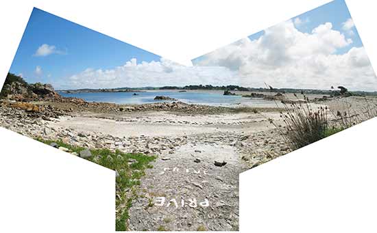 Sur l'île Ziliec à Bugueles