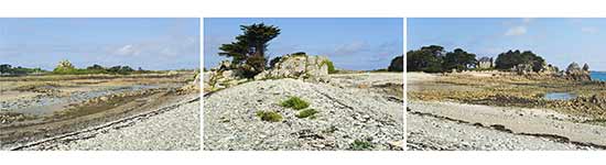 Le cordon de galets des îles de Bugueles