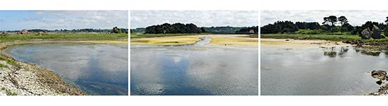 La retenue d'eau du moulin de Balanec à Bugueles