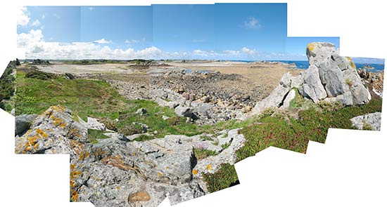 les îles de Bugueles à marée basse