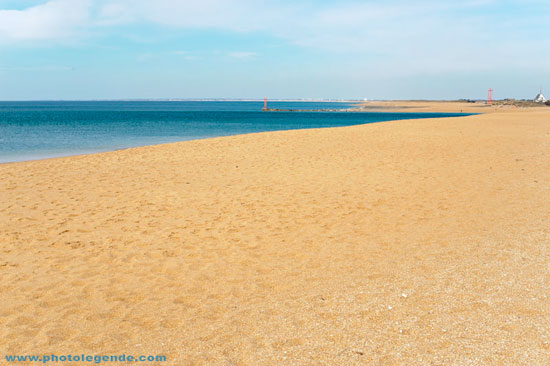 La dune et l'entrée de la ria à Étel