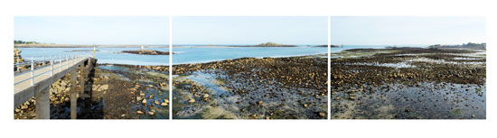 marée basse sur l'estacade à Roscoff