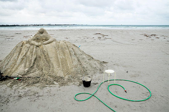 Sculpture sur sable à Santec